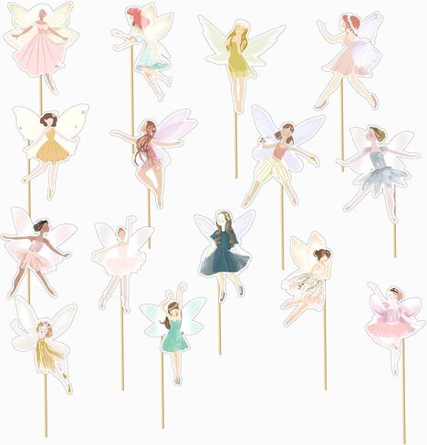 Fairy Centerpieces Sticks Set of 30, Fairy Birthday Party Decorations, Fairy Tables Decorations, Fairy Party Supplies, Great for Fairy Theme Baby Shower, Kids Birthday Party in Saudi Arabia