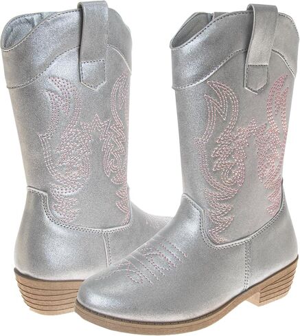 Glitter Cowboy Boots - Mid Calf Western Shoes (Little Kid - Big Kid) in Saudi Arabia