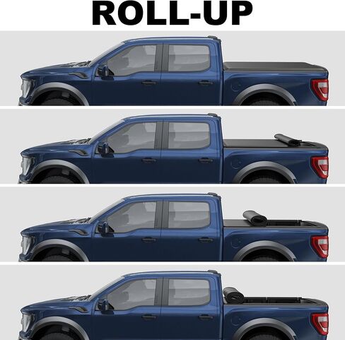 Tri 3-Fold 5.5FT Soft Folding Truck Tonneau Cover Compatible with 2004 2005 2006 2007 2008 Ford F150 F-150 (Excl. 2004 Heritage) Styleside 3 Fold On Top Truck Bed Cover in Saudi Arabia