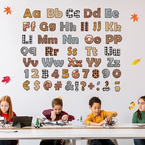 230 Pcs Bulletin Board Letters Fall Thanksgiving Classroom Alphabet Letters Numbers Autumn Bulletin Board Decor Home Sweet Theme Accents Cutouts for Students Kids in Kuwait