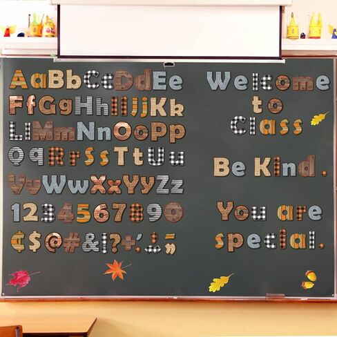 230 Pcs Bulletin Board Letters Fall Thanksgiving Classroom Alphabet Letters Numbers Autumn Bulletin Board Decor Home Sweet Theme Accents Cutouts for Students Kids in Kuwait