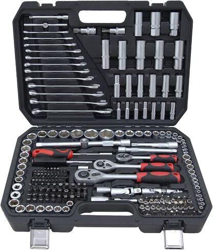 Ultimate Sockets Set Comprehensive Hand Tool Set Perfect for Home Essentials College Dorm Car Emergency Kit Ideal Apartment Essentials & Men’s Tools Gift in Kuwait