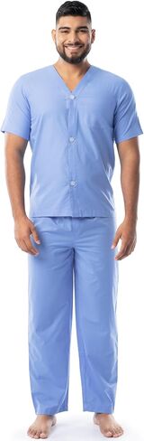 Fruit of the Loom Men's Broadcloth Short Sleeve Top and Long Pants Pajama Set in Saudi Arabia