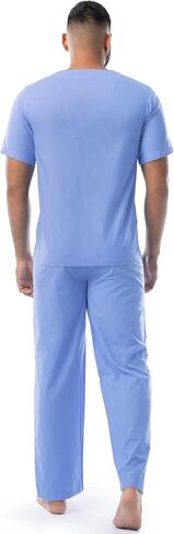 Fruit of the Loom Men's Broadcloth Short Sleeve Top and Long Pants Pajama Set in Saudi Arabia