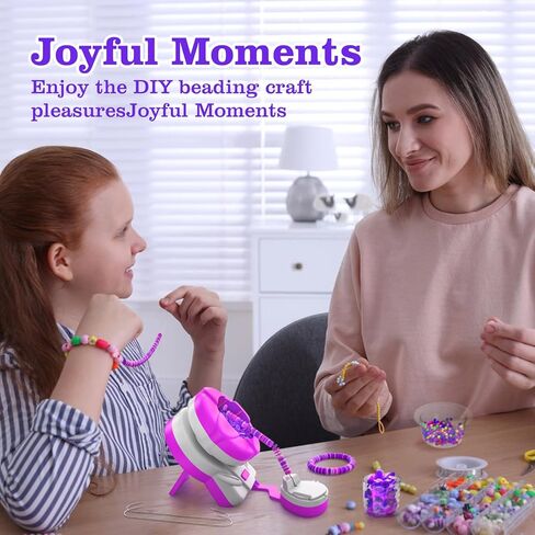 Electric Bead Spinner, Clay Beads Spinner for Jewelry Making, Bracelet Making with 3 Needles, Seed Bead Bowl Spinner Kit for Bracelets Necklaces Waist Beads, Gift for Girls in Saudi Arabia