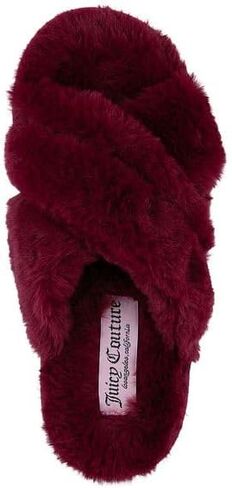 Juicy Couture Women's Slide Sandals With Faux Fur Slipper Sandals, Furry Slides, Womens Slip On Slippers in Saudi Arabia