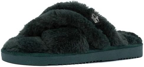 Juicy Couture Women's Slide Sandals With Faux Fur Slipper Sandals, Furry Slides, Womens Slip On Slippers in Saudi Arabia