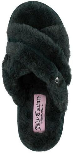 Juicy Couture Women's Slide Sandals With Faux Fur Slipper Sandals, Furry Slides, Womens Slip On Slippers in Saudi Arabia