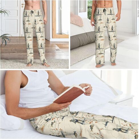Men's Pajama Pants Pjs Bottoms With Pockets Sleep Lounge Pants For Men in Kuwait