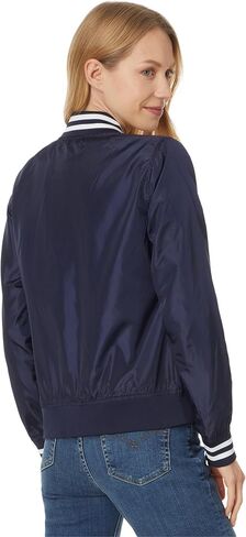 U.S. Polo Assn. Women Baseball Collar Bomber Jacket W/Snap Pockets in Saudi Arabia