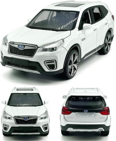 مقياس 1:30 2021 سوبارو فورستر إي-بوكسر SUV نموذج لعبة سيارة معدنية ديكاست لعبة سيارة، أبواب مفتوحة، صوت خفيف، سحب للخلف، ألعاب للأولاد هدايا الأطفال، مجموعة رجالية، ديكور مكتب المنزل، أبيض in Kuwait