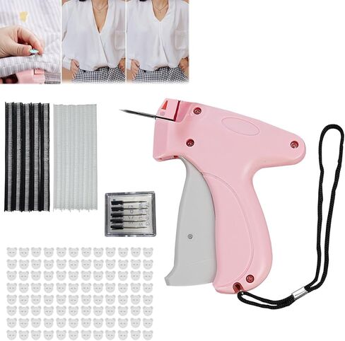 Mini Stitchy Gun kit for Clothing- Stitchy Quick Clothing Fixer, Stitch Gun Sewing Tool Kit W 500 Black & 500 White 5mm Mini Fasteners,500pcs Bear Buttons,5pcs Needles in Saudi Arabia