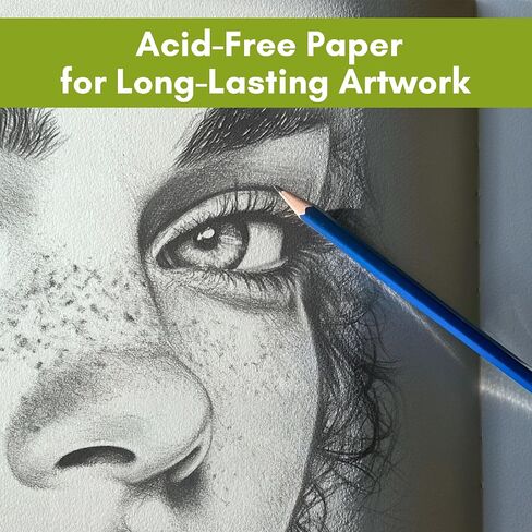 دفتر رسم كانتو سيتي A4 (210 × 297 مم) كتاب رسم للفنانين من الدرجة الاحترافية مع ورق رسم 160 جم/م2 - غلاف أسود، مثالي للوسائط الجافة ودفتر الطلاء، مثالي للوازم الفنية والمدرسية in Saudi Arabia