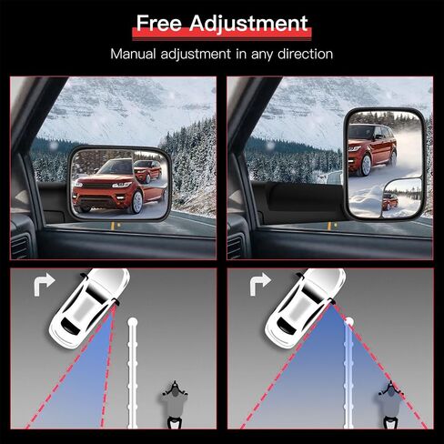 Towing Mirrors Fit for Dodge for Ram 1500/2500/3500 1998-2002 Replace Power Adjusted, Heated Function, Manual Folding & Flip Up w/Black Housing Tow Mirrors in Saudi Arabia