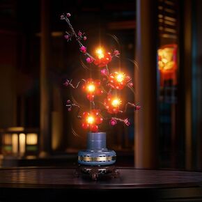 إضاءة LED متوافقة مع Lego Plum Blossom 10369، مجموعة إضاءة متوافقة مع Lego 10369، تعطي الضوء للنموذج، غير متضمنة مجموعة النموذج (نمط بسيط)