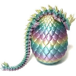 Easter Dragons 3D Printed Dragon Egg with Dragon Inside Crystal Dragon Fidget Toy for Adult Full Articulated Dragon for Home Office Decor