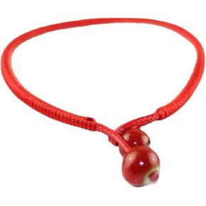 Zittop Men Women Lucky Ceramic Bead Red String Bracelet Hand Braided Bangle Durable and Useful