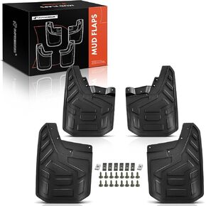 A-Premium Set of 4PCS Mud Flaps Splash Guards Mudguards with Hardware Accessories Compatible with GMC Canyon 2023-2024 Crew Cab Pickup, (not fit AT4X), Front and Rear(Driver and Passenger Side)