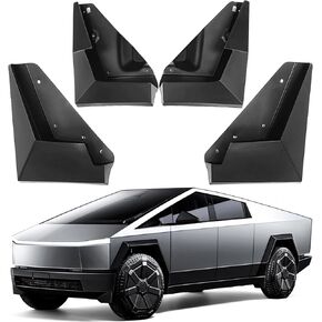 Mud Flaps Compatible with Tesla Cybertruck 2023 2024 Accessories,4PCS OEM Splash Guards All Weather Winter Vehicle Sediment Protection No Need to Drill Holes Tire Protector for 2024 Cybertruck