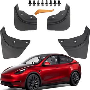 2024 Upgraded Mud Flap for Tesla Model Y 2024 2023 2022 2021lexible Mud Guards No Drilling Tape, Splash Guards Fenders Accessories for of 4 Mudguards Mudflaps for Tesla