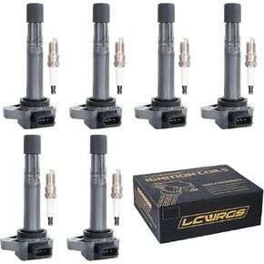 Set of 6 Ignition Coil Pack and Spark Plugs Fits for 3.5L V6 2003 2004 2005 2006 2007 2008 Honda Pilot Ridgeline Acura MDX Saturn Vue 3.5 Replaces UF400 C1460
