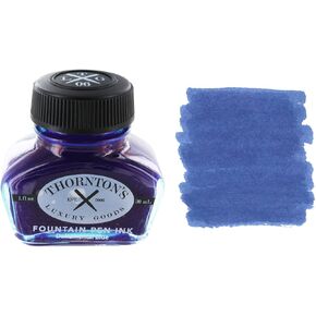 Thornton's Luxury Goods Premium Fountain Pen Ink Bottle 30ml | Smooth Effortless Flawless Writing | Suitable for All Brand and Calligraphy Pens | Office Supplies (Dokumental Blue)