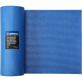 CASOMAN Professional Tool Box and Drawer Liner, Blue, Easy Cut Non-Slip Foam Rubber Toolbox Drawer Liner Mat - Adjustable Thick Cabinet Liners, 18inch (Wide) X 24feet (Long)