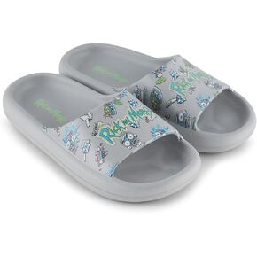 RICK AND MORTY Mens Comfort Slides - Officially licensed Cushion Slides - Rick Sanchez and Morty Smith
