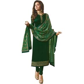 Beautiful Green color Salwar Kameez Dress Ethnic Party Wear Churidar Salwar Kameez Suits