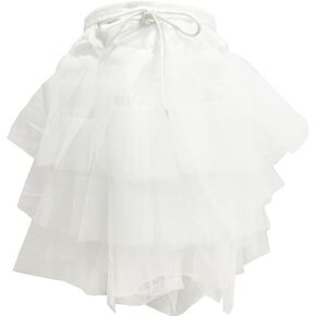 Little Big Girl’s Half Slip Hoopless Petticoat Crinoline with 3 Layers Tutu Skirt