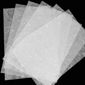 Mulberry Paper Sheets for Decoupage: 50 Sheets A4 Rice Paper - Washi Paper for Decoupage Art Crafts DIY Gift Wrap Card Making