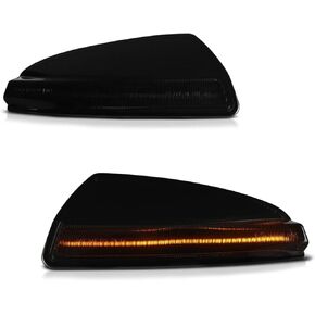 VIPMOTOZ Smoked Sequential LED Side Mirror Turn Signal Lights Compatible With 2008-2009 Mercedes Benz W204 C Class C300 C350 2009-2010 W163 ML GL Class Chrome Housing Smoked Tinted Lens Pair Set