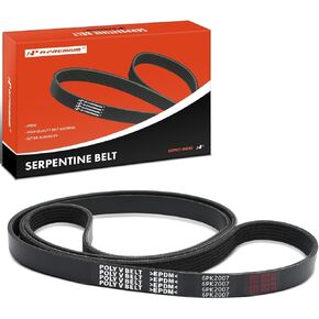 A-Premium Serpentine Drive Belt Compatible with Jeep, Hyundai, Kia, Chevrolet, Mercedes-Benz, Fiat, Dodge, Chrysler, GMC & Pontiac Cars - Wrangler, Cherokee, Compass, Sonata, Santa Fe, Optima & More