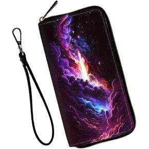 Wristlet Wallet for Women Teen Girls RFID Blocking Credit Card Holder with Removable Wristlet, Leather Phone Wallet