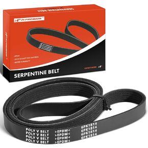 A-Premium Engine Serpentine Drive Belt Compatible with Chevrolet, GMC, Cadillac Vehicles - Silverado 1500 LD, Tahoe, Suburban, Sierra 1500 Limited, Yukon XL, Escalade ESV & More, 71.42 Inch, 5.3L 6.2L