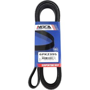 MOCA 6PK2395 EPDM Serpentine Belt for 15-17 Cadillac XTS 3.6L & 10-12 Mercedes-Benz GL550 5.5L & 01-04 Mercedes-Benz SLK320 3.2L & 04-08 Chrysler Crossfire 3.2L