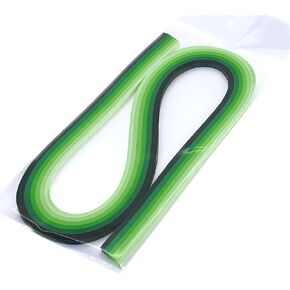 Green Toned Quilling Paper Strips 5mm in Shades of Green-120pc/set 21inch Length-Quilling Strip Set Pastel-Colored (Gradient Green)