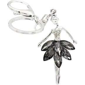 TTYY Keychain for Women Purse Charms for Handbags Beautiful Metal Rhinestone Pendant Eagle Bear Dancing girl Key and Shoe