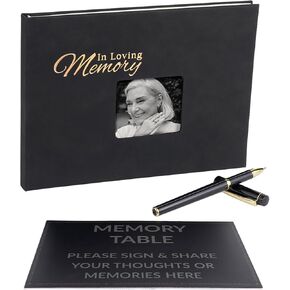 Funeral Guest Book for Memorial Service,Funeral Sign in Book for guests,Hardcover Funeral Guest Books Celebration of Life,in Loving Memory Guest Sign in Book for Funeral,Total 88 pages for 280 Guests