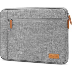 MOSISO 360 Protective Laptop Sleeve Bag Compatible with MacBook Air/Pro,13-13.3 inch Notebook, Compatible with MacBook Pro 14 inch M3 M2 M1, Carrying Case with Front & Back Horizontal Pockets, Gray