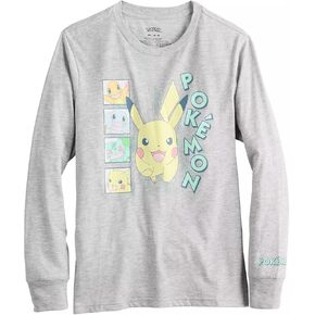 Pokemon Girls' Pikachu Long Sleeve T-Shirt
