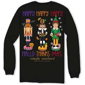Simply Southern Happy Hallo-Thanks-Mas - Youth Long Sleeve