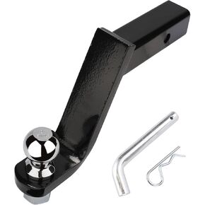 2-Inch Trailer Hitch Ball Mount, Heavy-Duty Steel, 5,000 lbs Capacity, 6" Drop, 4-3/4" Rise, 2" Trailer Ball & 5/8" Hitch Pin Included