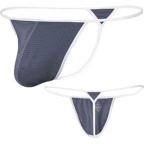Mens Thongs Underwear Sexy Comfort G-string Breathable with Large Tension, Soft Bulge Enhancing, Size Fit