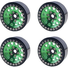 4PCS 1.9 inch Wheel Hub RC Climbing Car Suitable for SCX10ii Trx4 Tamiya D90 D110 CC01 (Green)