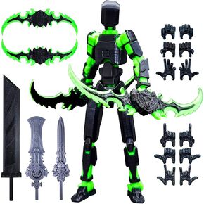 (Assembly Completed) T13 Action Figure Set, Titan 13 Robot Action Figure,Dummy 13 Set,3D Printed Robot 13 Action Figure, Lucky 13 Set, for Collectors Desktop Decorations