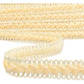 Coffee Lace Ribbon 6 Yards Braid Lace Trim for Crafts Sewing Packaging Costume Home Decorative (Coffee)