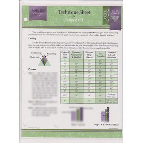 Technique Sheet - no. 28, for Striped 60 Quilt Blocks Using The Star 60 Tool
