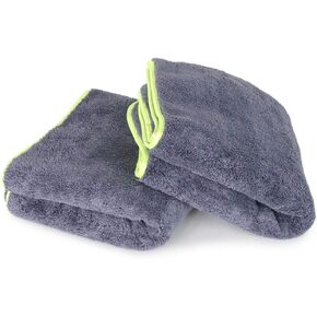 Liquid X Supersized XL 20" x 40" Professional Grade Super Plush Microfiber Car Drying Detailing Towel with Silk Edge (2 Pack)