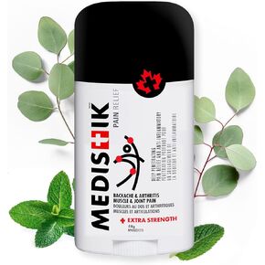 MEDISTIK Extra Strength Pain Relief Stick. Long Lasting Topical Pain Reliever for Backache, Muscle & Joint Pain, 58g